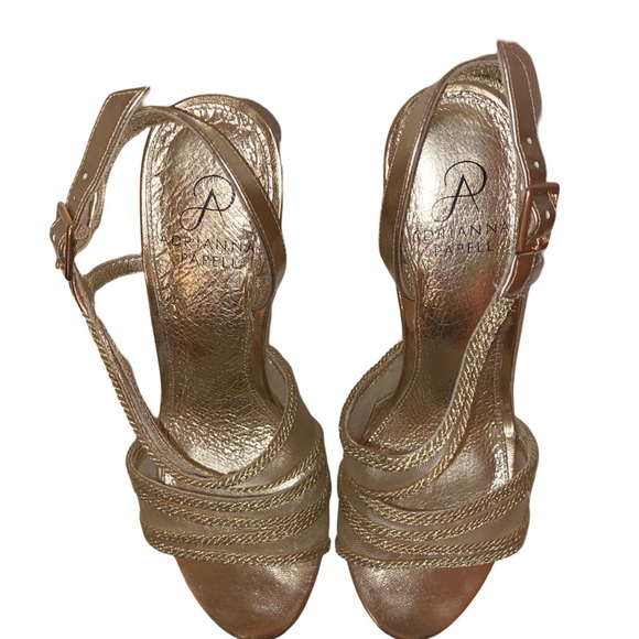 Adrianna Papell Metallic Dress Sandals SZ 6.5M GLD - Picture 3 of 8